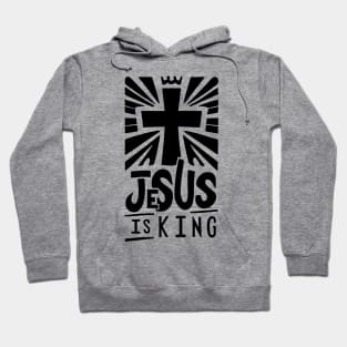 Christian Typography Art - Jesus Is King Hoodie